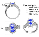 Sterling Silver Semi Mount Ring Setting Round RD 6x6mm - Syzjewelry